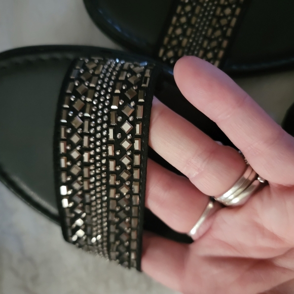 Z Black and Silver Embellished Sandals - Picture 4 of 4